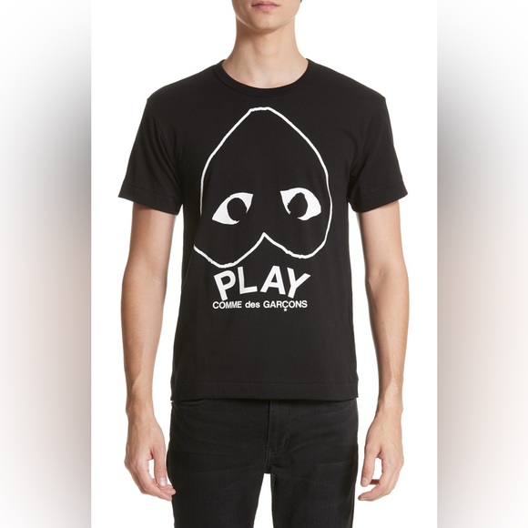 Comme des Garçons PLAY Inverted Heart Logo Graphic Tee - Picture 2 of 5